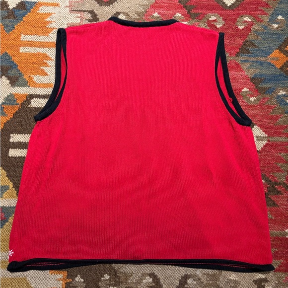 Festive Red Knit Vest with Holiday Bears - Picture 6 of 8